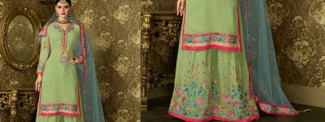 FLORAL EMBROIDERED PALAZZO SUITS