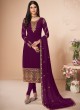 Purple Georgette Embroidered Churidar Suit Cross Stitch 7057 By Aashirwad SC/016669 Purple Georgette Embroidered Churidar Suit Cross Stitch 7057 By Aashirwad SC/016669
