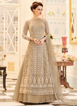 Aashirwad Veeda Gold Pure Georgette Anarkali Suit By Aashirwad Veeda-02