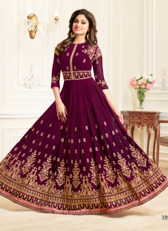 Aashirwad Celebrity Magenta Faux Georgette Anarkali Suit By Aashirwad Celebrity-10005 Aashirwad Celebrity Magenta Faux Georgette Anarkali Suit By Aashirwad Celebrity-10005