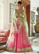 Green Net Wedding Skirt Kameez Floral 7398 By Jinaam Dresses SC/005187
