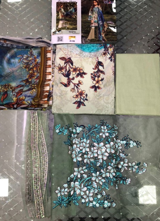 Multicolor Pure Cotton Pakistani Designer Suit Riwayat By Kilruba SC018454 Multicolor Pure Cotton Pakistani Designer Suit Riwayat By Kilruba SC018454