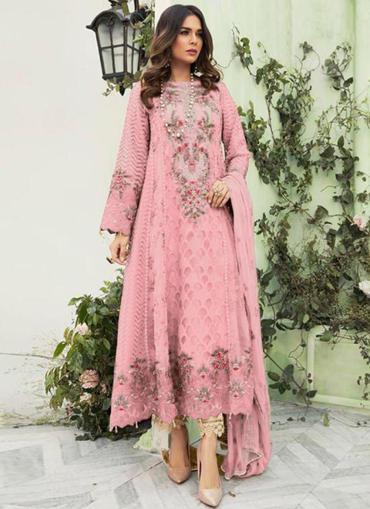 Pink Georgette Designer Pakistani Salwar Kameez 56 Colours 56B By Kilruba SC-018306 Pink Georgette Designer Pakistani Salwar Kameez 56 Colours 56B By Kilruba SC-018306