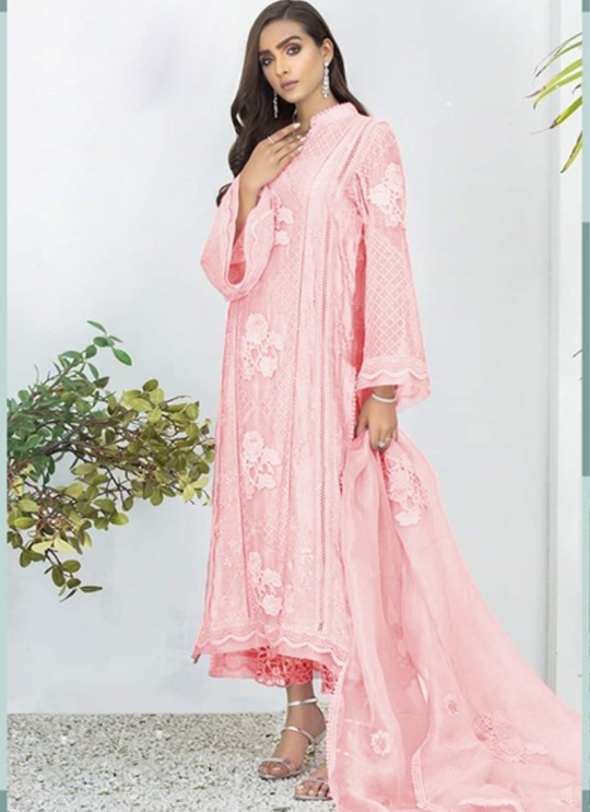 Pink Georgette Embroiderd Party Wear Pakistnai Suit 102 Colours 102 By Kilruba SC/018843