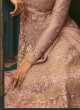 Dusty Pink Net Floor Length Anarkali Tihor 5306 By Maisha