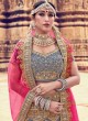 Grey Velvet A Line Bridal Lehenga Choli Zikkara Vol 9 10009 By Zikkra