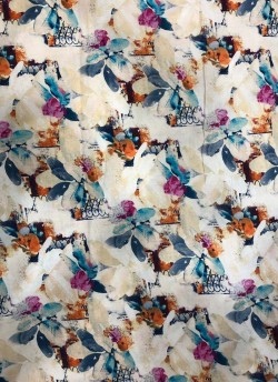 Multicolor Musk Cotton 100X100 Weaving Printed Fabric 102