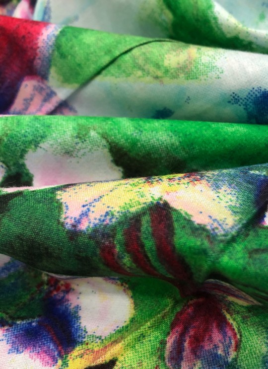Multicolor Musk Cotton 100X100 Weaving Printed Fabric 104
