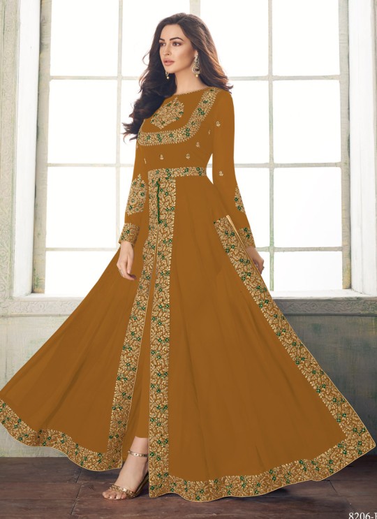 Magnificent Party Wear Pakistani Suit In Gold Color Anaya Gold 8206B Colour By Aashirwad SC/015719