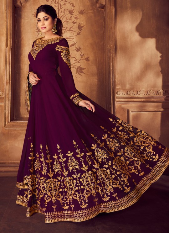 Magenta Georgette Ceremony Floor Length Anarkali Anarkali 8226 By Aashirwad Creation SC/016035 Magenta Georgette Ceremony Floor Length Anarkali Anarkali 8226 By Aashirwad Creation SC/016035