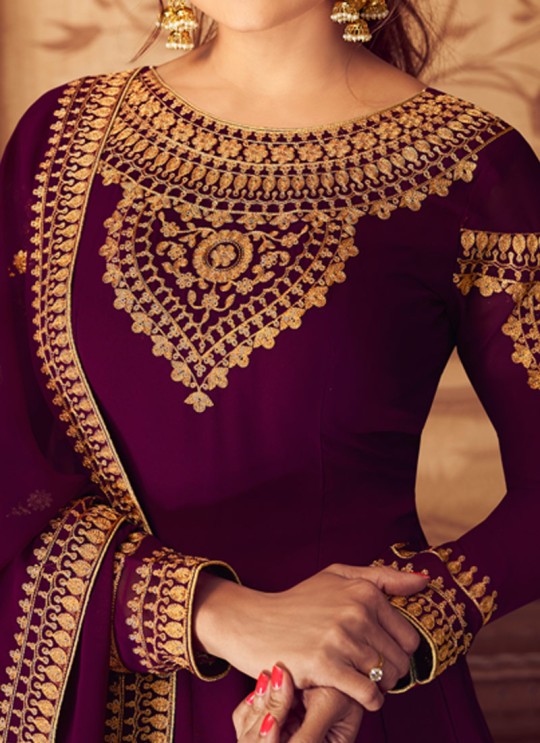 Magenta Georgette Ceremony Floor Length Anarkali Anarkali 8226 By Aashirwad Creation SC/016035 Magenta Georgette Ceremony Floor Length Anarkali Anarkali 8226 By Aashirwad Creation SC/016035