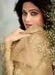 Beige Net Wedding Skirt Kameez Sheesh Mahal 8250 By Aashirwad Creation SC/016050