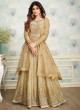 Beige Net Wedding Skirt Kameez Sheesh Mahal 8252 By Aashirwad Creation SC/016052