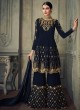 Gorgeous Georgette Party Wear Sharara Suit For Bridesmaids in Navy Blue Simona Sarara 8269 By Aashirwad Creation SC/015863