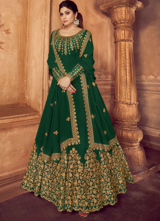 Green Georgette Floor Length Anarkali Anarkali 8229E By Aashirwad Creation SC/016735