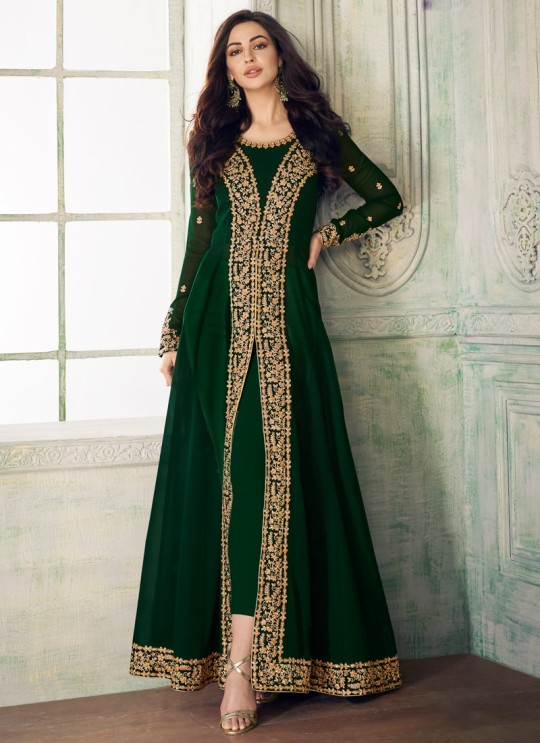 Green Georgette Embroidered Eid Wear Pakistani Suits Anaya 8202 By Aashirwad Creation SC/015175