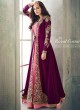 Purple Georgette Embroidered Eid Wear Jacket Style Anarkali Anaya 8203 By Aashirwad Creation SC/015176