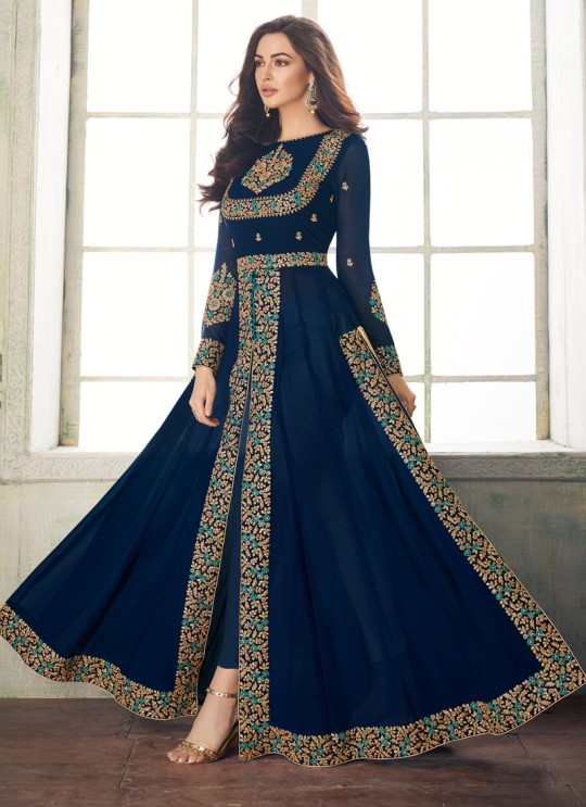 Royal Blue Georgette Embroidered Eid Wear Pakistani Suits Anaya 8206 By Aashirwad Creation SC/015179 Royal Blue Georgette Embroidered Eid Wear Pakistani Suits Anaya 8206 By Aashirwad Creation SC/015179