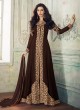 Brown Georgette Embroidered Eid Wear Pakistani Suits Anaya 8207 By Aashirwad Creation SC/015180