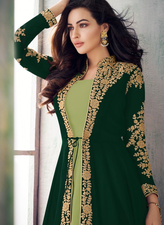Green Georgette Abaya Style Suit Anaya 8203C By Aashirwad SC/017232