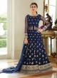 Blue Net Wedding Ghagra Suit Celebration 7036 By Aashirwad Creation SC/016552