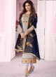 Light Grey Georgette Churidar Suit With Heavy Dupatta Classic 8281 By Aashirwad