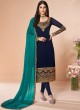Blue Georgette Embroidered Churidar Suit Cross Stitch 7056 By Aashirwad SC/016668 Blue Georgette Embroidered Churidar Suit Cross Stitch 7056 By Aashirwad SC/016668