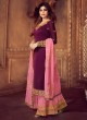 Pure Georgette Embroidered Palazzo Suits For Ring Ceremony In Purple Color Falak 8210 By Aashirwad Creation SC/015425