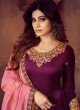 Pure Georgette Embroidered Palazzo Suits For Ring Ceremony In Purple Color Falak 8210 By Aashirwad Creation SC/015425