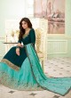 Teal Blue Wedding Wear Embroidered Lehenga Dress Fizza 7115 By Aashirwad SC-017680