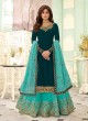 Teal Blue Wedding Wear Embroidered Lehenga Dress Fizza 7115 By Aashirwad SC-017680