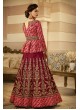 Wine Silk Bridal Floor Length Anarkali Glory 201 By Aashirwad Creation SC/013075