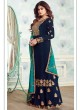 Blue Georgette Embroidered Skirt Kameez For Mehandi Ceremony Gota Pati 8231 By Aashirwad Creation SC/015312