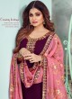 Purple Georgette Embroidered Skirt Kameez For Mehandi Ceremony Gota Pati 8235 By Aashirwad Creation SC/015316 Purple Georgette Embroidered Skirt Kameez For Mehandi Ceremony Gota Pati 8235 By Aashirwad Creation SC/015316