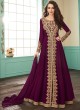 Faux Georgette Party Abaya Style Suit In Wine Color Gulkand Almirah 7072 SC/017136