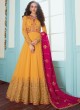 Yellow Georgette Abaya Style Suits Karishma By Aashirwad Creation 7078 Yellow Georgette Abaya Style Suits Karishma By Aashirwad Creation 7078