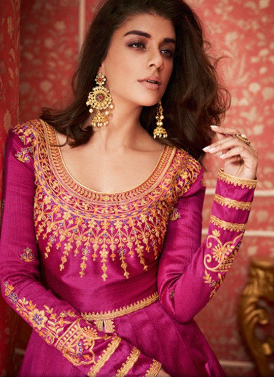 Pink Silk Embroidered Floor Length Anarkali Lihaaz 8294 By Aashirwad Pink Silk Embroidered Floor Length Anarkali Lihaaz 8294 By Aashirwad