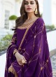 Violet Georgette Embroidered Staight Cut Suits Mahira-3 7048 By Aashirwad  SC/016525