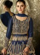 Melbourne Silk Wedding Floor Length Anarkali In Blue Color SWARA 1004 SC/011502