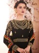 Georgette Ceremony Gown Style Anarkali In Black Color Kashmira 8125 SC/013139