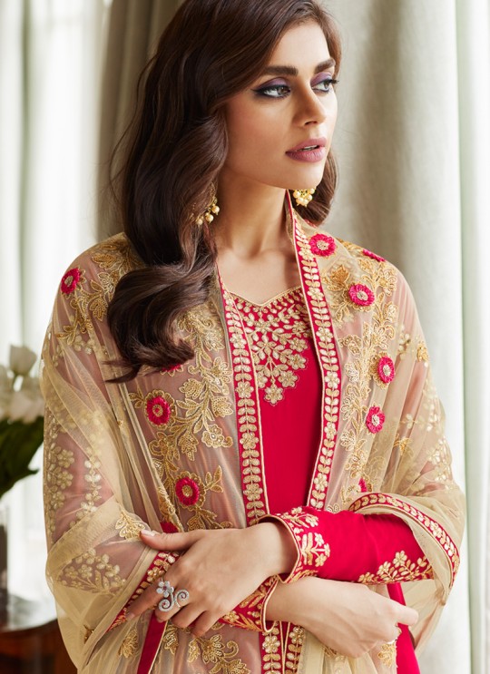 Red Georgette Embroidered Staight Cut Suits Mohra 7060 By Aashirwad SC/016608 Red Georgette Embroidered Staight Cut Suits Mohra 7060 By Aashirwad SC/016608