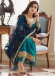 Firozi Georgette Embroidered Staight Cut Suits Mohra 7064 By Aashirwad SC/016612 Firozi Georgette Embroidered Staight Cut Suits Mohra 7064 By Aashirwad SC/016612
