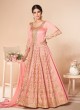 Pink Mulberry Silk Embroiderd Anarkali Suit Mor Bagh Festive 7018 By Aashirwad Creation SC/016813