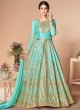 Blue Mulberry Silk Embroiderd Anarkali Suit Mor Bagh Festive 7019 By Aashirwad Creation SC/016814 Blue Mulberry Silk Embroiderd Anarkali Suit Mor Bagh Festive 7019 By Aashirwad Creation SC/016814