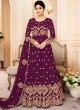 Purple Georgette Embroidered Eid Wear Abaya Style Anarkali Mor Pankh 8181 By Aashirwad Creation SC/014438
