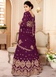 Purple Georgette Embroidered Eid Wear Abaya Style Anarkali Mor Pankh 8181 By Aashirwad Creation SC/014438