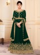Green Georgette Embroidered Eid Wear Abaya Style Anarkali Mor Pankh 8182 By Aashirwad Creation SC/014439