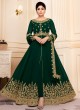 Green Georgette Embroidered Eid Wear Abaya Style Anarkali Mor Pankh 8182 By Aashirwad Creation SC/014439