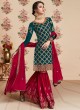 Teal Georgette Embroidered Eid Wear Sharara Kameez Nafiza 8195 By Aashirwad Creation SC/014432 Teal Georgette Embroidered Eid Wear Sharara Kameez Nafiza 8195 By Aashirwad Creation SC/014432