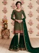 Green Georgette Embroidered Eid Wear Sharara Kameez Nafiza 8197 By Aashirwad Creation SC/014434